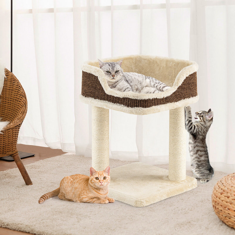 Perchoir pour chat 19 "à plusieurs niveaux, Beige