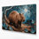 Faune commune, art mural sur toile gris Wombat