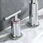 8 In. Widespread Double Handle Bathroom Faucet With Pop Up Drain In Chrome-125231558