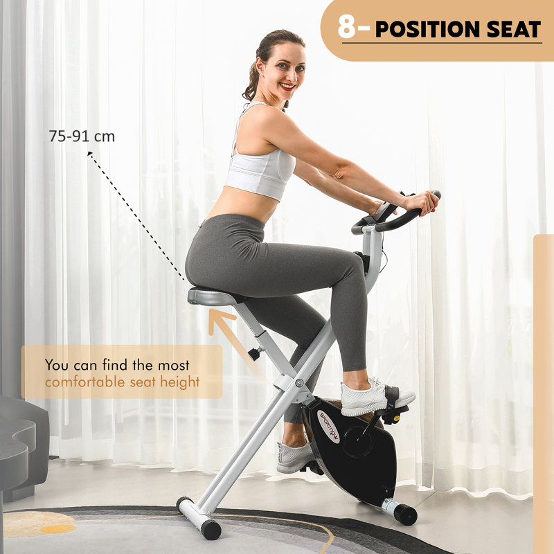 Magnetic Exercise Bike, Black/White