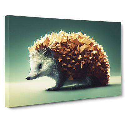 Modern Hedgehog - Wrapped Canvas