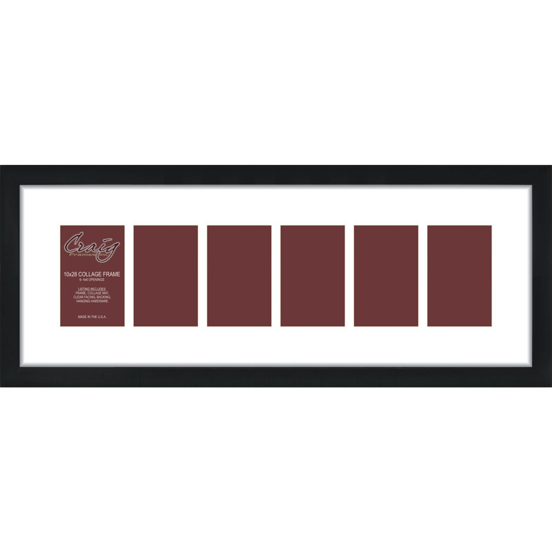 Cadre photo mat noir, 4 po x 6 po, 10 po x 28 po