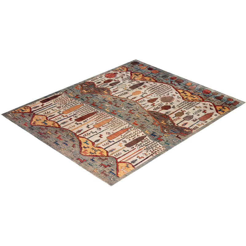 Tribal One-of-a-Kind Rectangle 7'10" X 9'7" Hand Knotted Area Rug