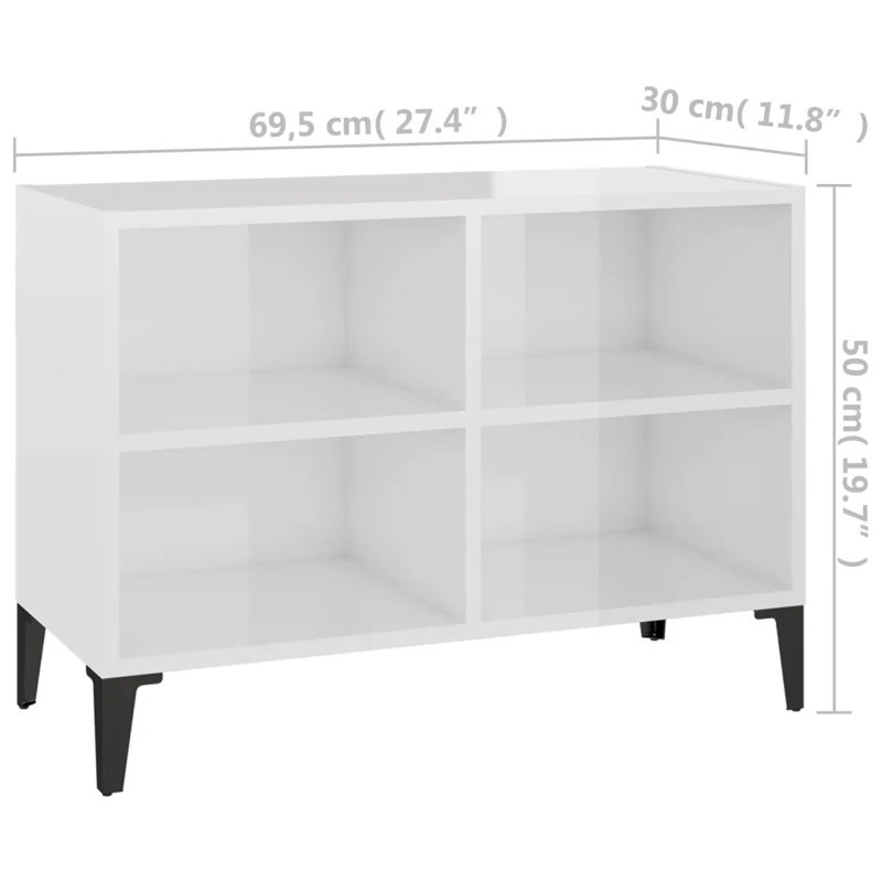 Stehouse Unfinished TV Stand for TVs up to 28", High Gloss White