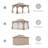 Yardgrace 13'X10' Soft-top Double-Roofed Steel Patio Gazebo-122260788