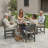 Compact Patio Dining Sets, Hdpe 5 Piece Modern Gray Set For Patio