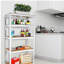 Étagère à 5 niveaux en métal stratifié blanc Support de rangement de garage réglable-1842298094-1842298092