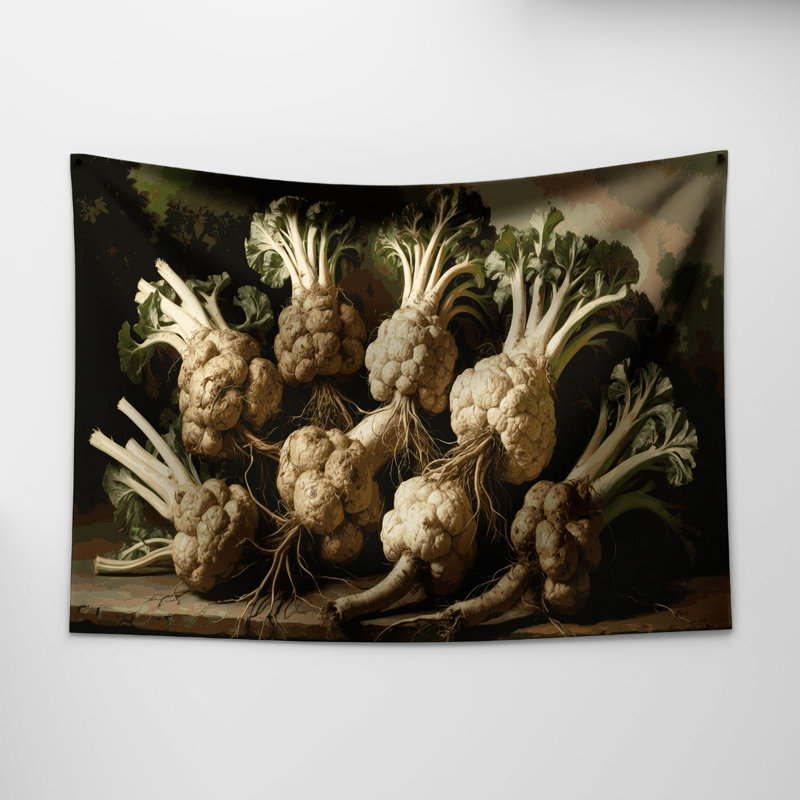 Tapisserie murale légumes céleri-rave, 68 po x 80 po