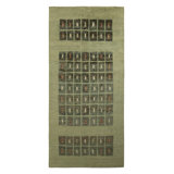 Rug & Kilim’S Art Deco Rug In Green High-Low Geometric Pattern
