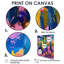 Cactus mauve et bleu, coucher de soleil Vibes III - Cactus floral-1491975355-1491975333