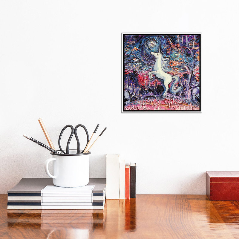« I’m Alive » par AJA trier, reproduction d’art, H 26 po x l 26 po x P 1,5 po, Toile blanche encadrée, Pas de tapis