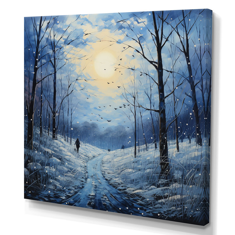Winter Sky Serenity Pastoral II - Landscapes Canvas Print, H 36 po x l 36 po x P 1,5 po, Toile tendue