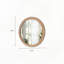 Miroir mural rond en bois