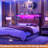 Storage Headboard with LED Lights, Bookcase Headboard with Charging Station-1740395105-1740395106