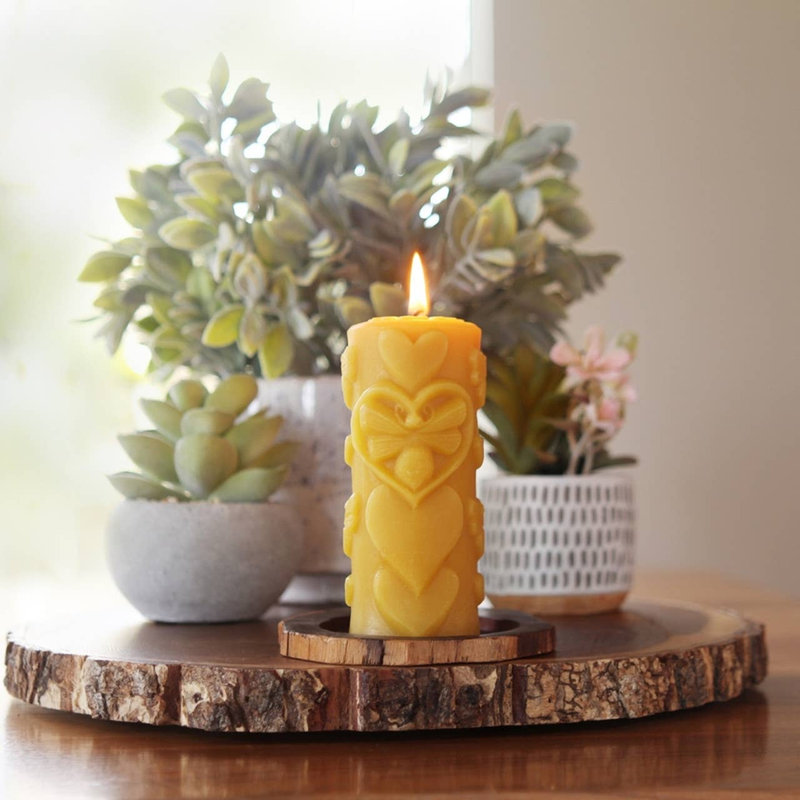 Bougie non parfumée à la cire d'abeille