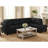 Faux Leather L-Shaped Modular Sectional Sofa-75756251-75756249