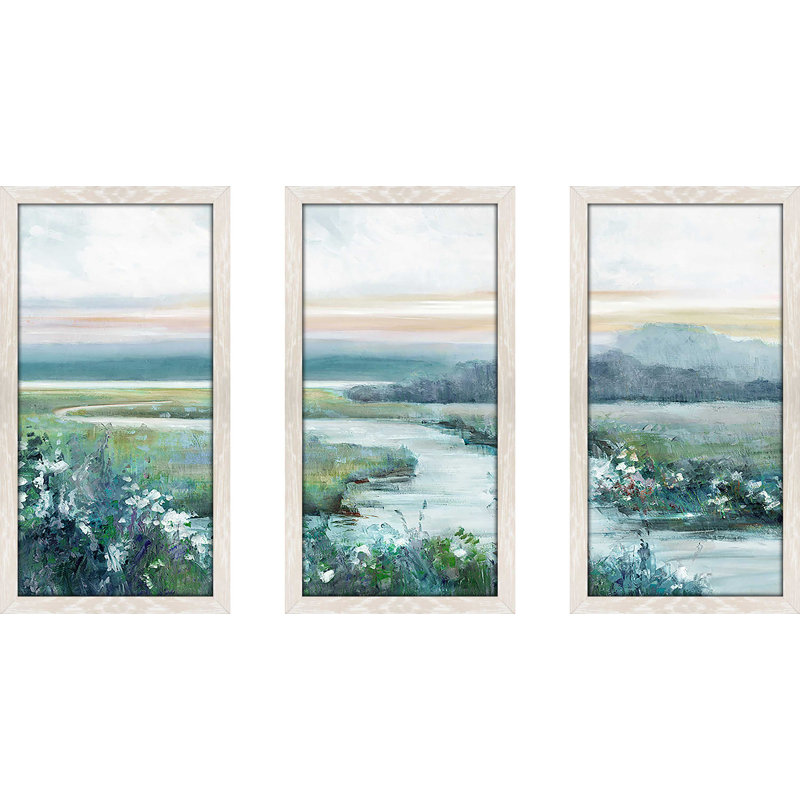 «Eternity In Twilight», reproduction de 3 pièces sur acrylique, H 25,5 po x l 40,5 po x P 1 po