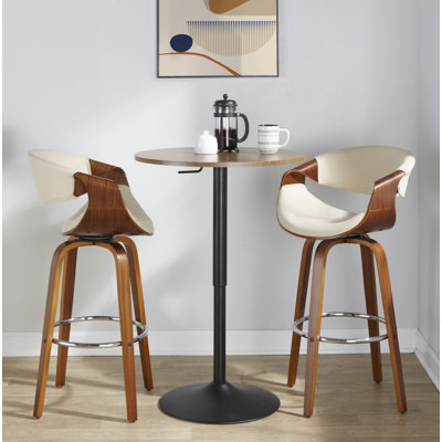 Archaimbaud Swivel Upholstered Counter Stool