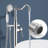 Topcraft Single Handle Floor Mounted Freestanding Tub Faucet with Handheld Shower, Chrome-51724471