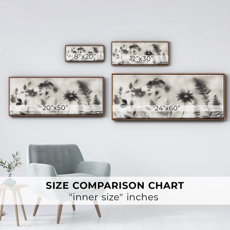 Misty Wildflower Morning - toile encadrée, H 8 po x l 20 po