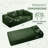 Boneless 83" Modern Corduroy Loveseat Sofa,2-Seater Cloud Couch with Memory Foam and Spring Seat With Four Pillows,Deep Seat Sofa with Wide Armrests,No Assembly Couch in a Box for Bedroom,Living Room-1007610313