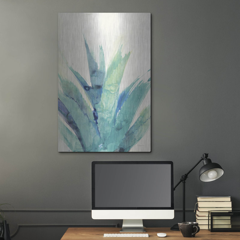 Art mural en métal «Cool Aloe» par Albena Hristova, H 36 po x l 24 po