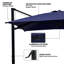 Parasol de patio en porte-à-faux rotatif 10 pi x 10 10 pi avec base-858037339