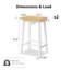 Tabourets de bar en bois massif (pas cher en fer), ensemble de 2 chaises de bar de 25,6 po de hauteur, tabourets de comptoir de cuisine avec repose-pieds, tabourets de ferme pour la salle à manger, cuisine, comptoir-856234074