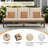 78.74'' Wide Wood Patio Sofa with Cushions