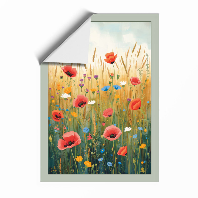 Wildflower Meadow Botanical - Framed Print, A2 - 59.4 x 42.0 cm, Unframed