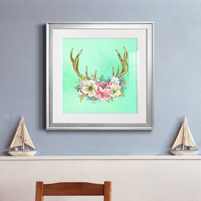 Antler Flourish - Cadre photo, reproduction d'art sur papier