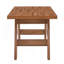 Table de salle à manger rectangulaire en bois aggloméré de 71 po x 31,5 po avec pieds en bois de noyer épissé. Pieds de table doubles inclinés vers l'extérieur.-119538238