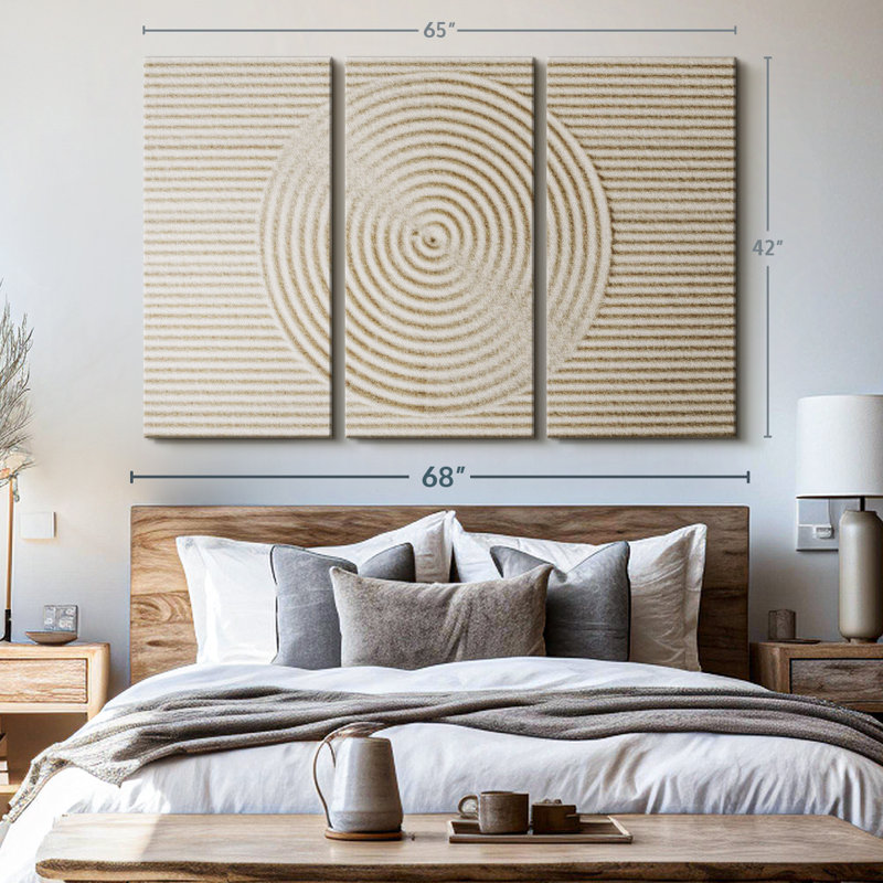«Zen Circles In The Sand» sur, H 42 po x l 65 po