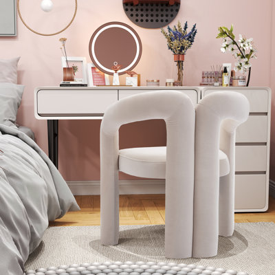 Ensemble de 2 fauteuils d'appoint / fauteuil de salle à manger en velours