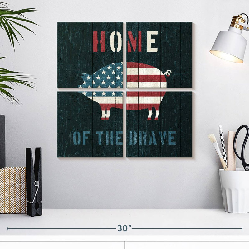 Plaque murale Kema American Farm Pig, H 18 po x l 18 po