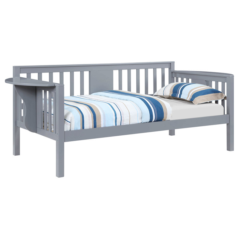 Twin Daybed With Drop-Down Table, Gray