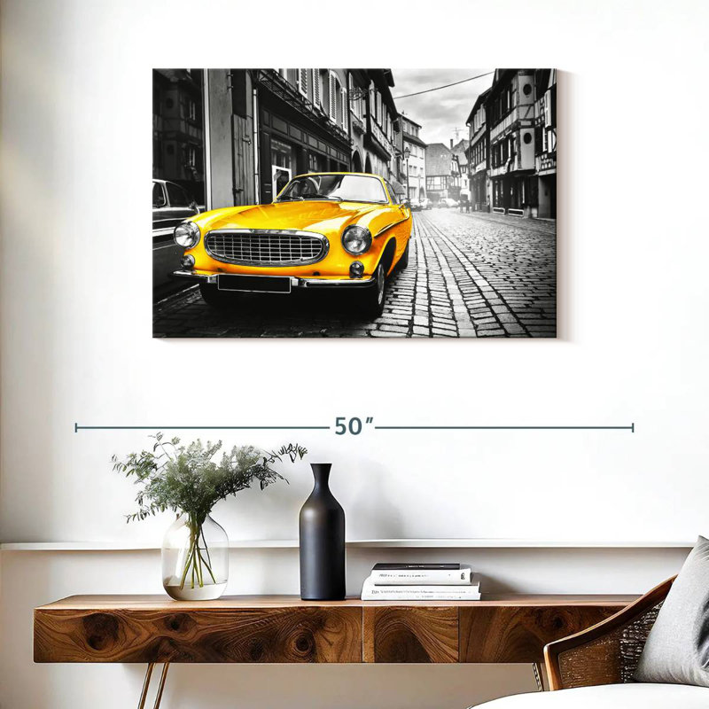 Mehar Pop Retro Car, 24" H x 36" W