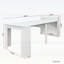 Table de salle à manger moderne extensible avec rangement, parfaite pour les espaces polyvalents et l'organisation facile-130196079
