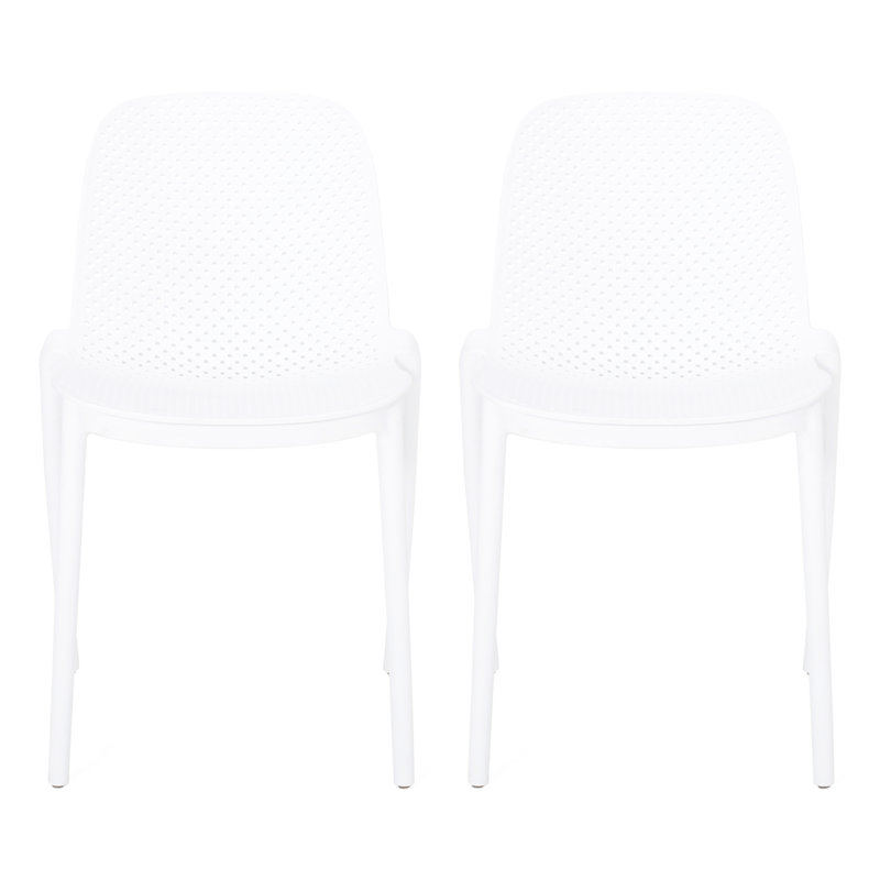 Chaise d'extérieur moderne en lierre blanc moderne en polypropylène avec assise confortable