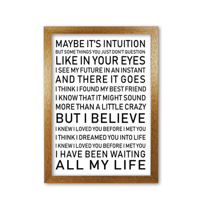 I Knew I Loved You - Print