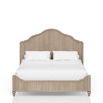 Queen Panel Bed In Sand Finish With Transitional Casual Design