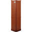 Vitrine 6 tablettes avec tablettes réglables en verre et dossier en miroir dans un joli coin trempé cerise-787004521
