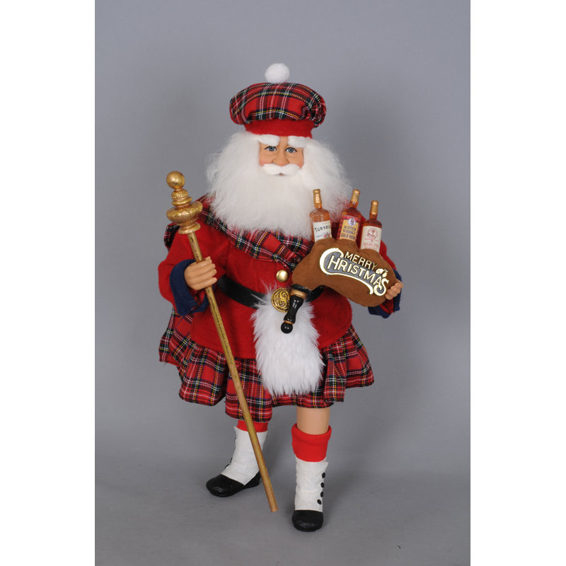 Scottish Santa Figurine