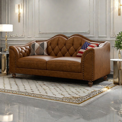 American straight-row retro sofa