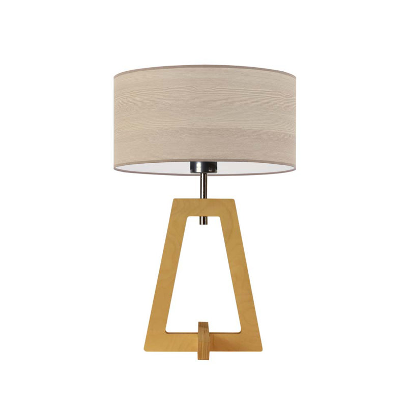 Besi Wood Table Lamp, Yellow, White