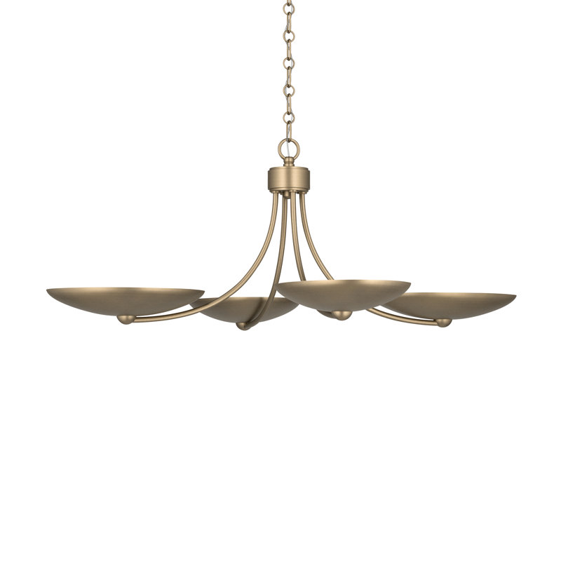 Lustre convertible XL 4 lumières Palmela, Champagne Bronze