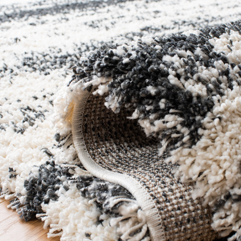 Hudson Shag Performance Abstract Rug, Square 7'