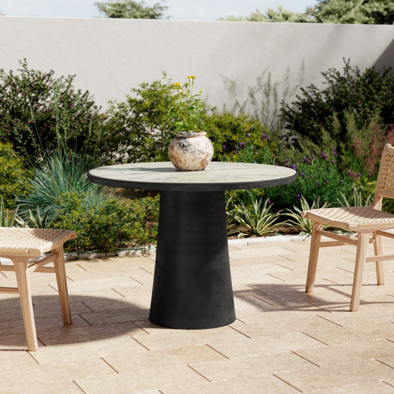 Certalich Round Metal Outdoor , in. W in. D, 30" H x 42" W x 42" L