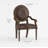 Formal Traditional Armchair Dark Brown Faux Leather Upholstery Nailhead Trim Solid Wood Furniture Classic Desk Chair