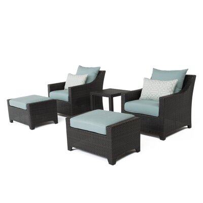 Fionnula 5 Piece Rattan Sunbrella Multiple Chairs Seating Group with Cushions -  Wildon Home®, F64FB224CC764623BA3FA98F6F9877E6